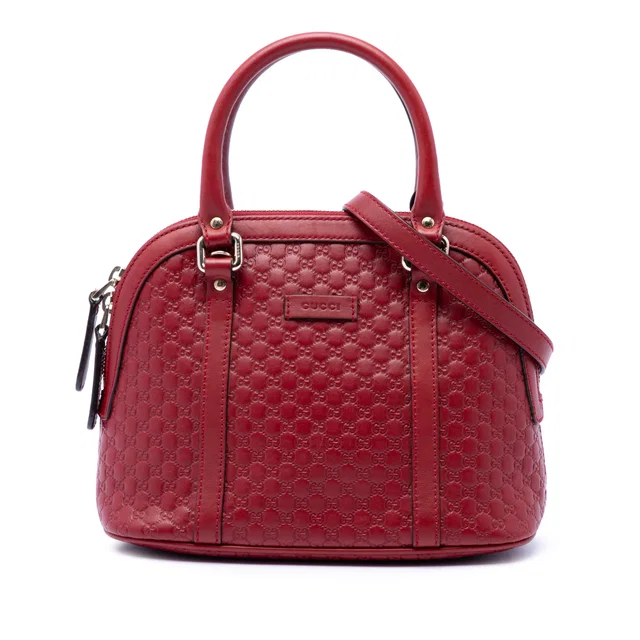 Red Gucci Mini Microguccissima Dome Satchel in Red Leather from Designer Revival, photo 1 of 1
