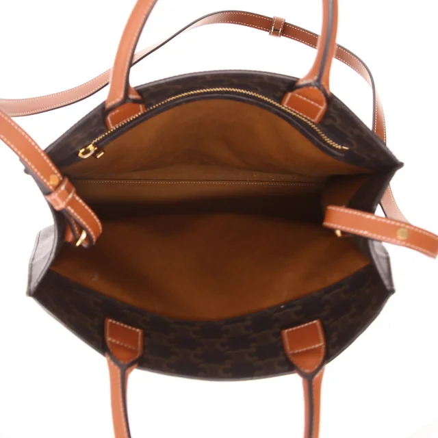 Celine Vertical handbag in Brown Canvas from Collector Square, photo 4 of 4