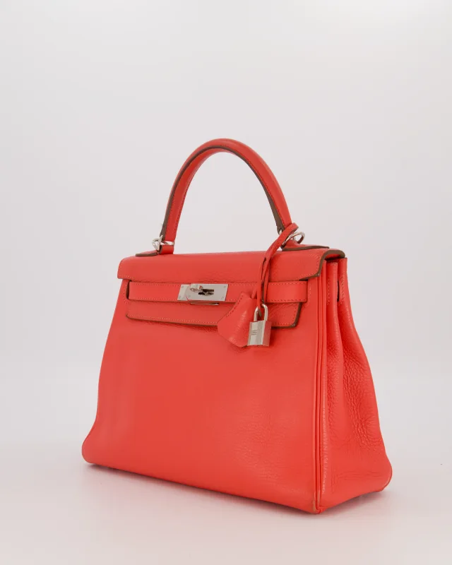 Hermès Kelly 28 Retourne Bag in Pink Togo leather from Sellier, photo 9 of 20