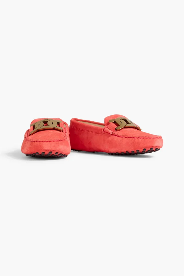 Tod's Logo-Embellished Suede Loafers, photo 2 of 4 from THE OUTNET
