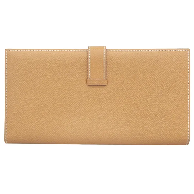 Hermès 1993 Bearn Classic Long Wallet, Natural in Beige from VINTAGE QOO TOKYO, photo 2 of 2