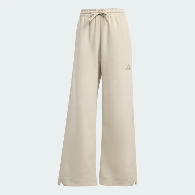 Adidas ALL SZN Fleece Loose Wide-Leg Pants in Beige, photo 4 of 6 from adidas (US)