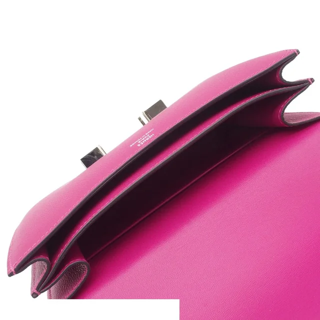 Hermès Constance 3 Mini Rose Purple Silver Evercolor Shoulder Bag in Pink from The Reluxe, photo 2 of 2