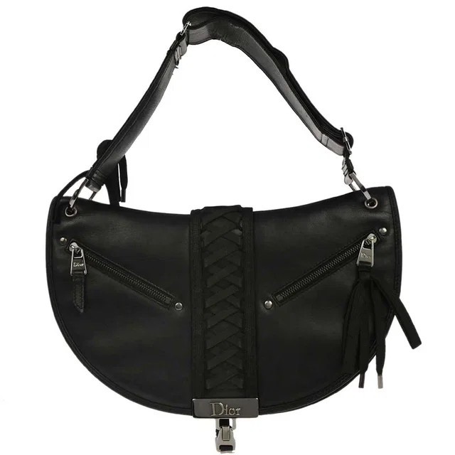 Dior Black Admit It Corset Bag Handbag in Black Leather from AMORE Vintage Tokyo