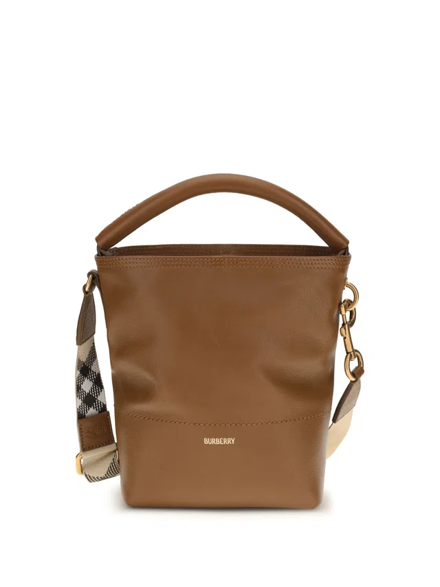 Burberry B Clip Bucket Bag — Brown Calf Leather in Brown Calfskin from HEWI