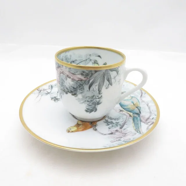 Hermès Equateur Sketch Coffee Cup & Saucer from The Reluxe