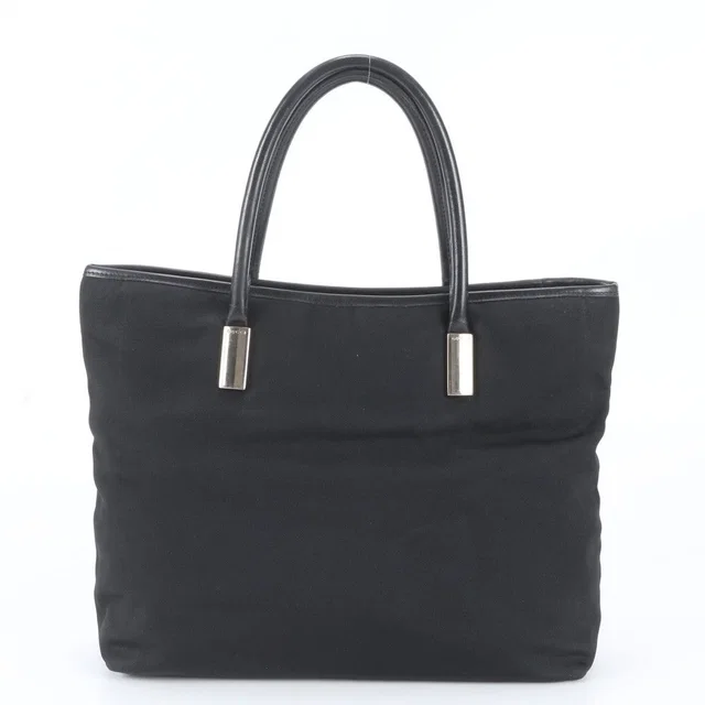 Gucci Leather Nylon Tote Bag Shoulder Hand Black in Black Nylon from The Reluxe