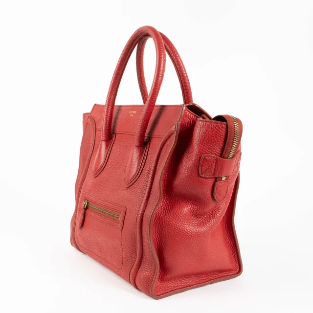 Celine Soft Mini Luggage Bag in Red Leather from Labellov, photo 2 of 7