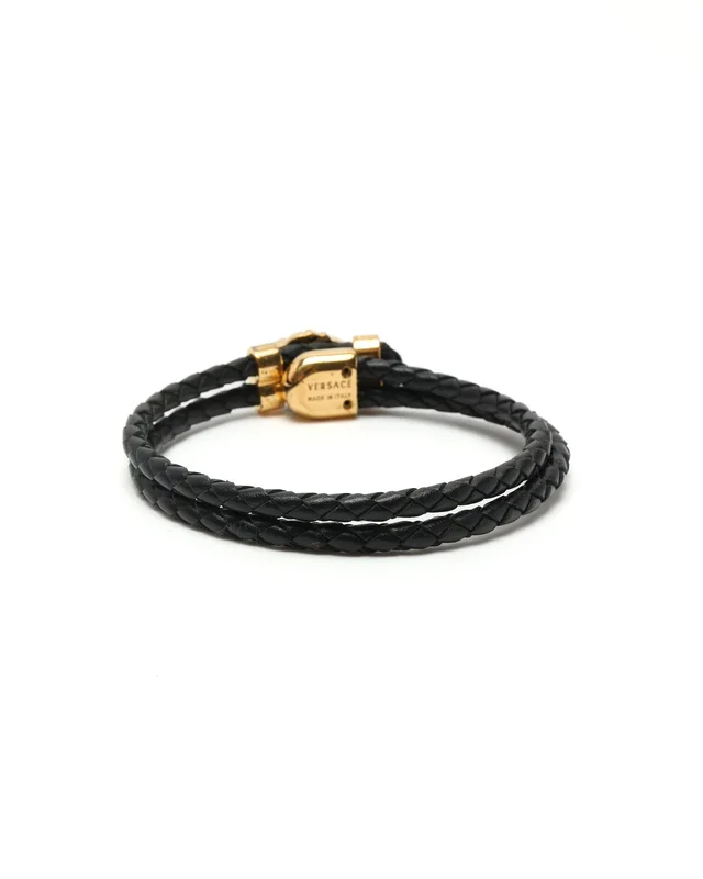 Versace Medusa Leather Bracelet in Leather from A Retro Tale, photo 3 of 5