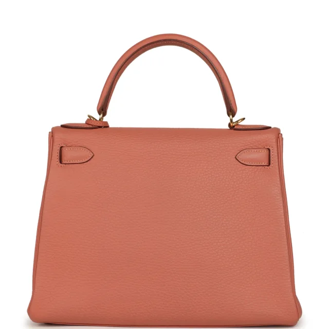 Hermès Kelly Retourne 28 Rosy Togo Gold Hardware in Togo leather from Madison Avenue Couture, photo 4 of 9
