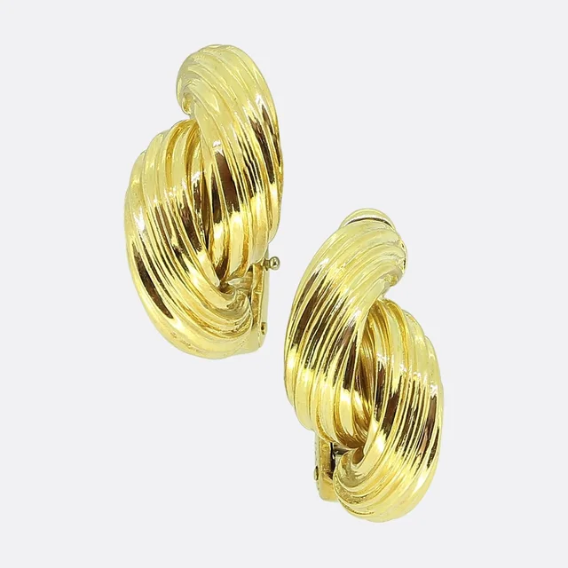 Boucheron Vintage Textured Earrings from The Vintage Jeweller