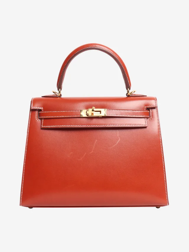 Hermès Brique Kelly 25 bag in Box Calf leather in Box leather from Sign of the Times