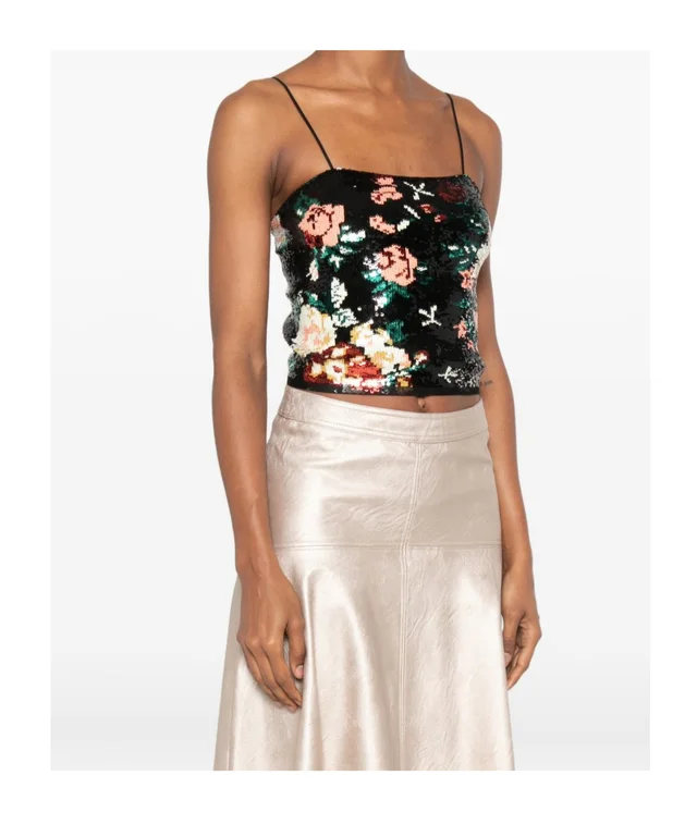 Forte Forte sequin-embellished floral-pattern top, photo 4 of 5 from SENSER