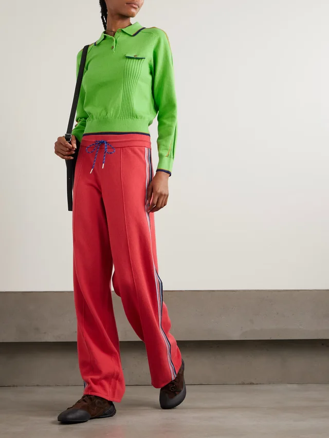 GUEST IN RESIDENCE Relay striped cotton and cashmere-blend polo shirt in Green, photo 2 of 2 from NET-A-PORTER (Canada)