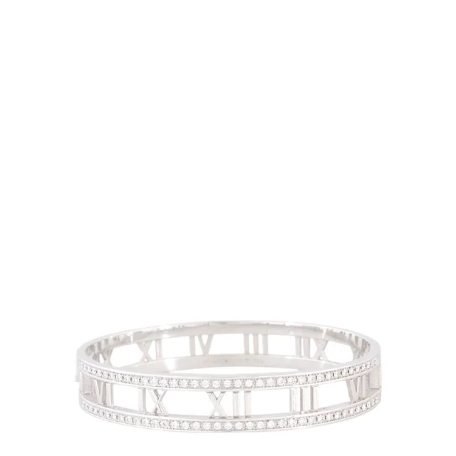 Tiffany & Co. Atlas Diamond 18k White Gold Bangle in White from Luxe.It.Fwd
