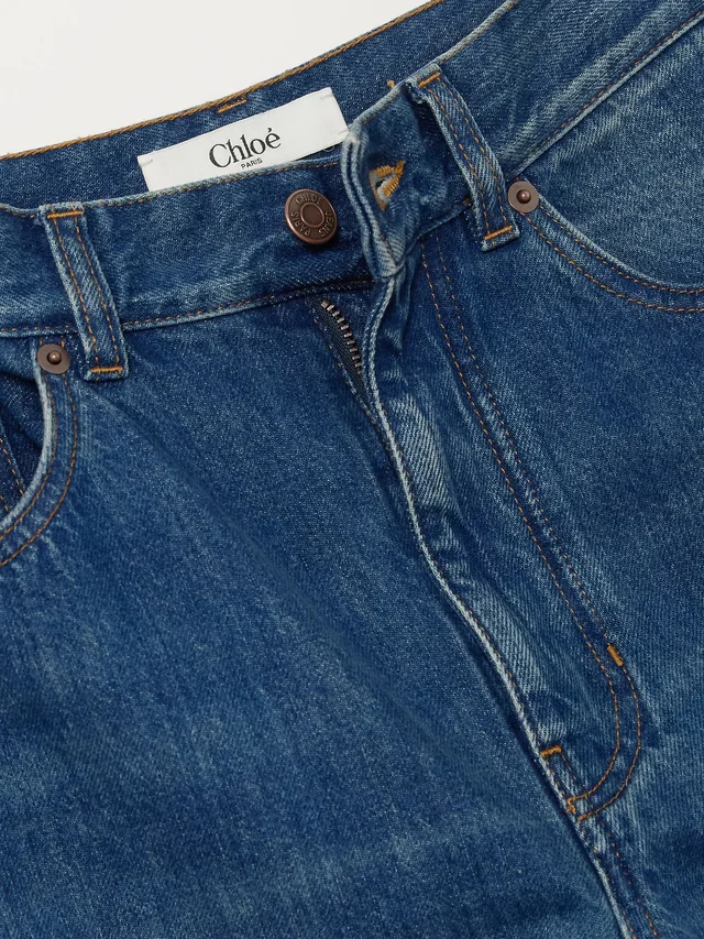CHLOÉ High-rise wide-leg jeans in blue 100% Cotton, photo 5 of 6 from NET-A-PORTER (Canada)