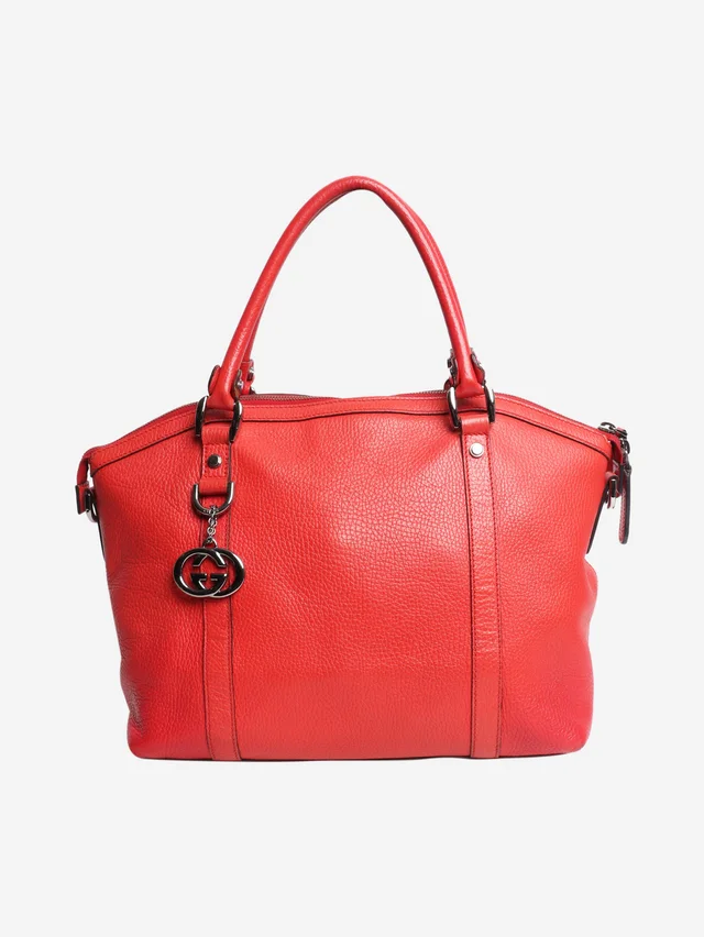 Gucci Red GG Dome tote in Red Leather from Sign of the Times