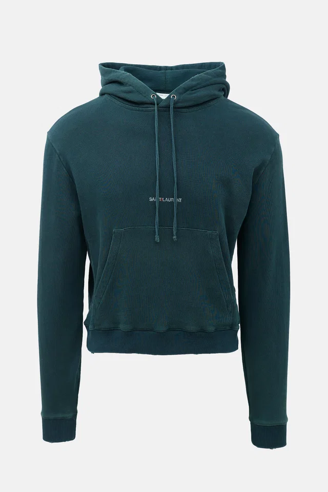 Saint Laurent Distressed Logo Hoodie from VSP Consignment