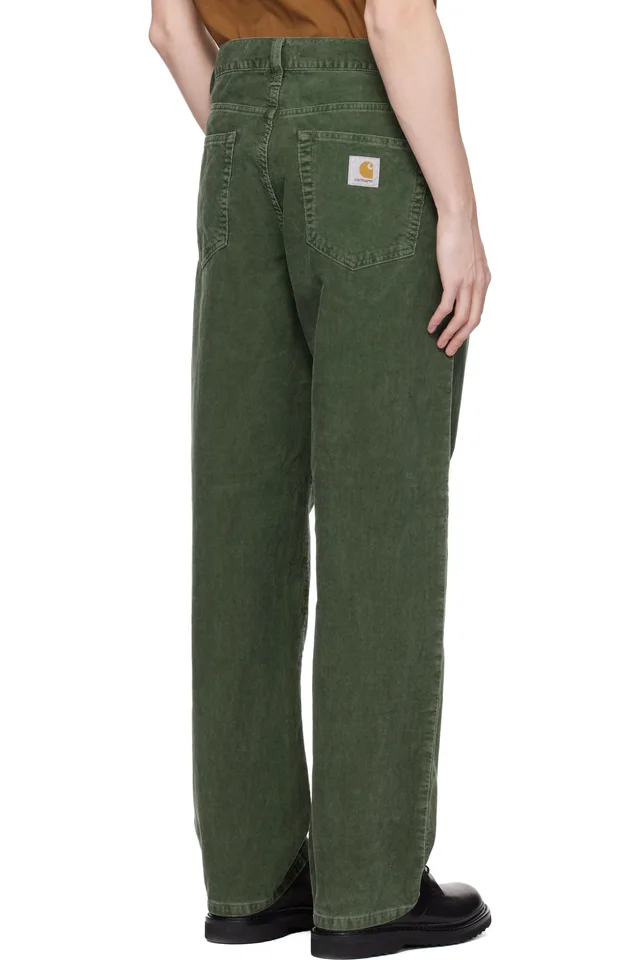 Carhartt Work In Progress Green Aaron Trousers, photo 3 of 4 from SSENSE