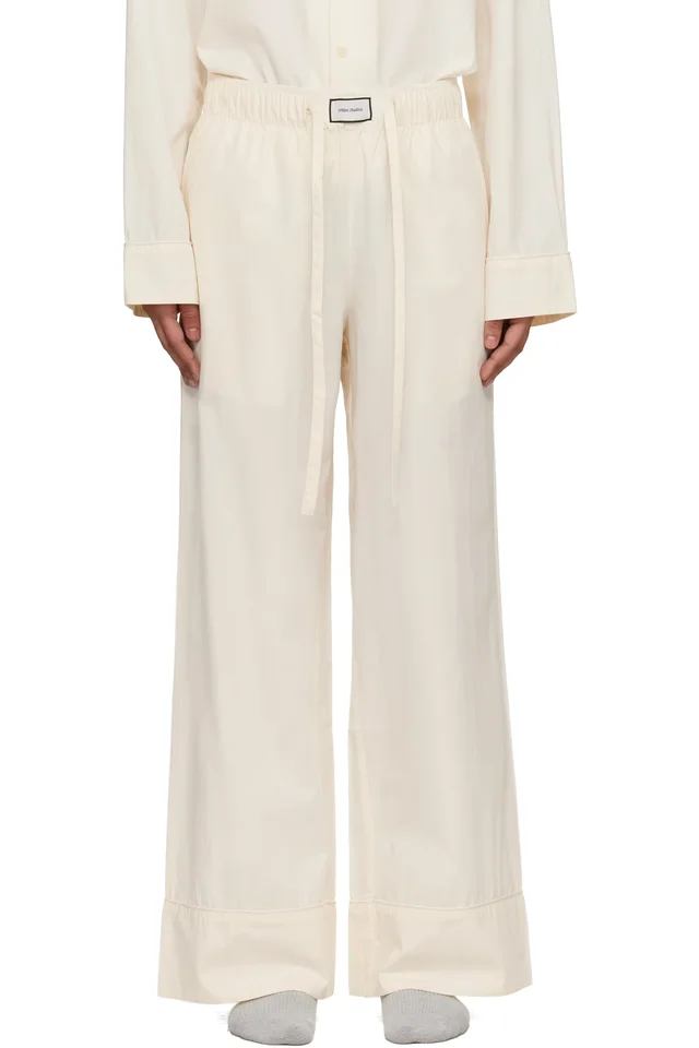 Off-White Pajama Lounge Pants, image 1 of 1 from SSENSE