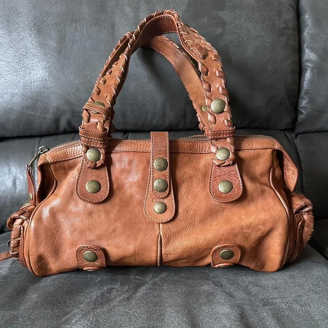Chloé Women's Shoulder bags - Brown/Tan in brown|red|neutral from Depop