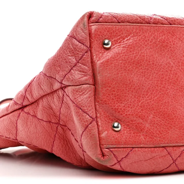 Chanel Glazed Calfskin Large On The Road Tote Pink in Pink Calfskin from FASHIONPHILE, photo 9 of 11