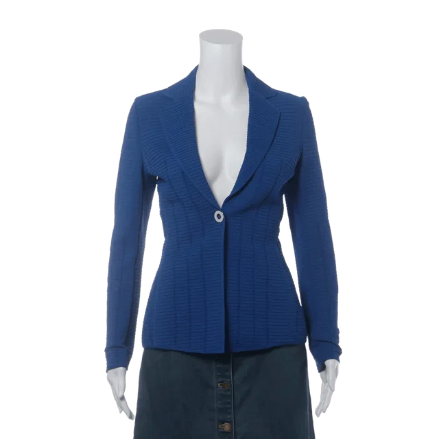 Giorgio Armani Polyester × Rayon Jacket 38 Blue 6XAG27 Has discoloration in Blue from Luxury Promise