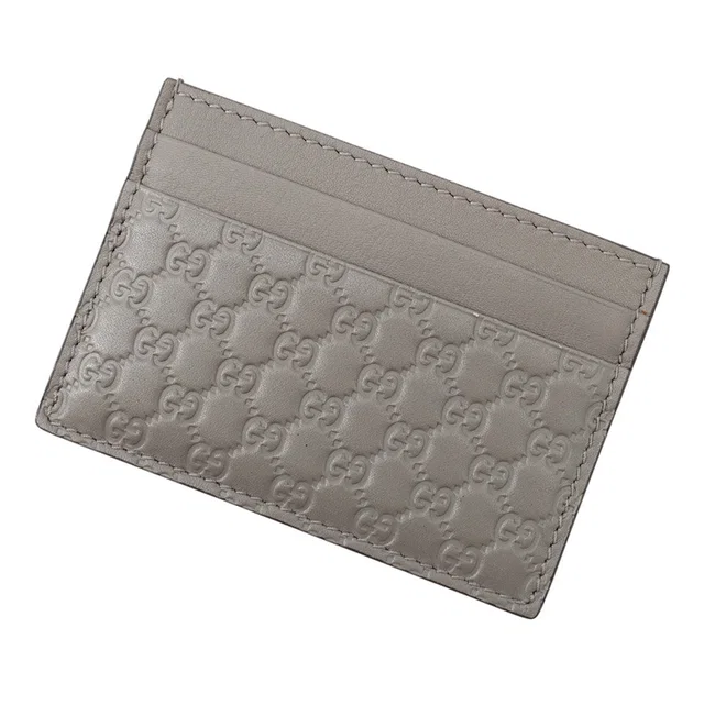 Gucci Card Case Gray476010 Guccissima from GALLERY RARE