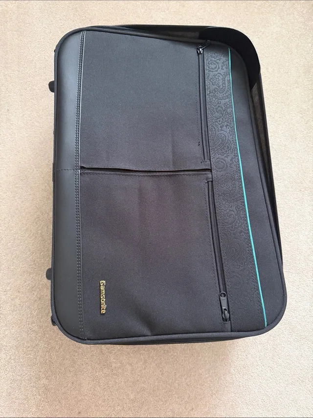 Samsonite Black Laptop Briefcase With Teal Trim in black|blue from Poshmark