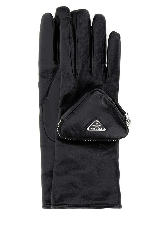 Prada Gloves — Black in Black Cashmere from HEWI