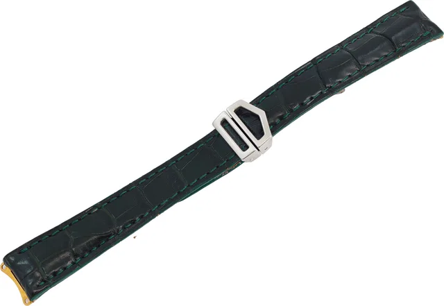 TAG Heuer alligator watch band dark green (15 x 12) in Green Crocodile from Gray And Sons