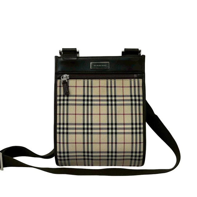Burberry Canvas Leather Shoulder Bag in Canvas from LuxUness