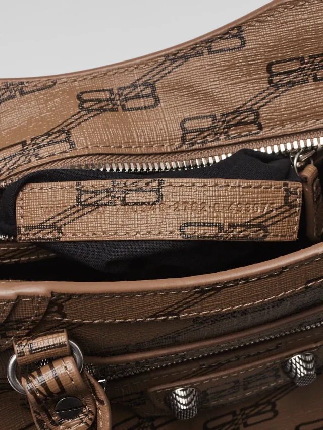 Balenciaga Brown/Black BB Monogram Coated Canvas Cagole XS Crossbody Bag in Black Coated canvas from Yoogis, photo 14 of 15