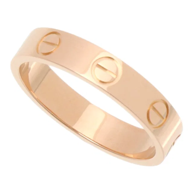 Cartier 18K Love Ring #49 Pink Gold in Pink from VINTAGE QOO TOKYO