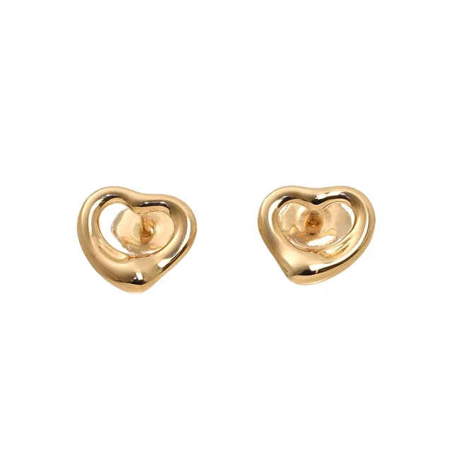 Tiffany & Co. Open Heart Earrings 18k Pink Gold 750 Diamond in Pink from The Reluxe