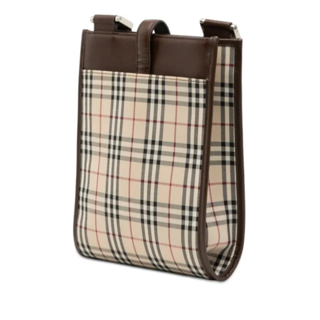Beige Burberry House Check Canvas Crossbody in Beige Canvas from Designer Revival, photo 2 of 6