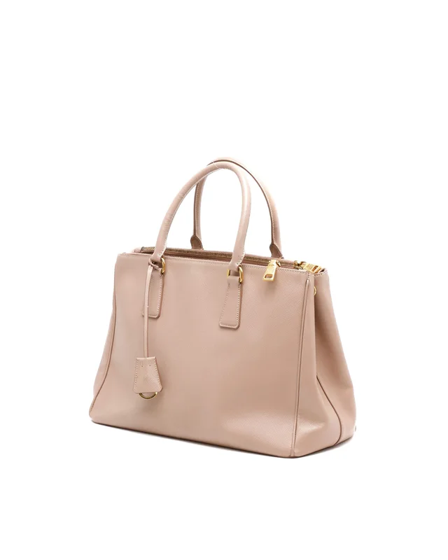 Prada Small Saffiano Lux Double-Zip Galleria Tote Bag in Saffiano leather from A Retro Tale, photo 3 of 10