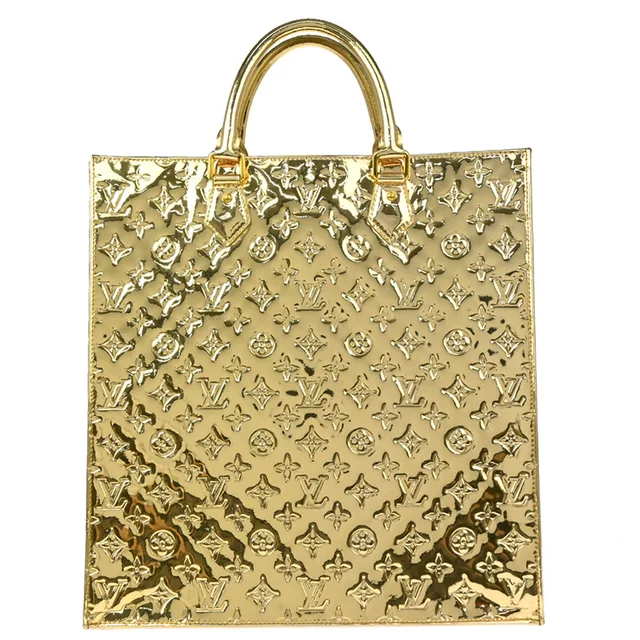 Louis Vuitton 2009 Gold Monogram Miroir Sac Plat Tote Handbag M40268 in Gold from AMORE Vintage Tokyo