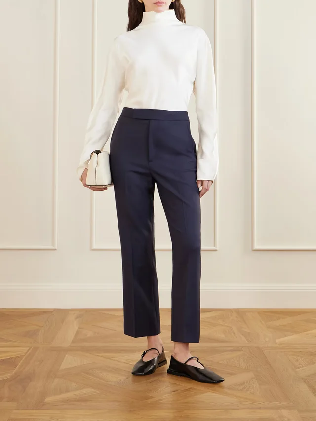 MARIA MCMANUS Wool-blend tapered pants in Blue, photo 2 of 2 from NET-A-PORTER (Canada)