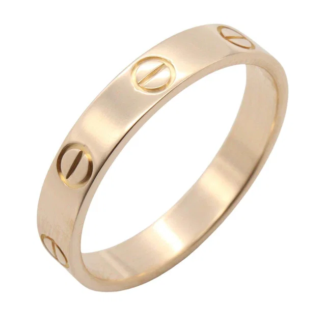 Cartier Love Au750 Pink Gold Ring Size 15 in Pink from LuxUness