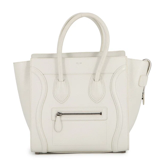 Celine Luggage White189793DRU.09SO Leather Size micro in Leather from GALLERY RARE