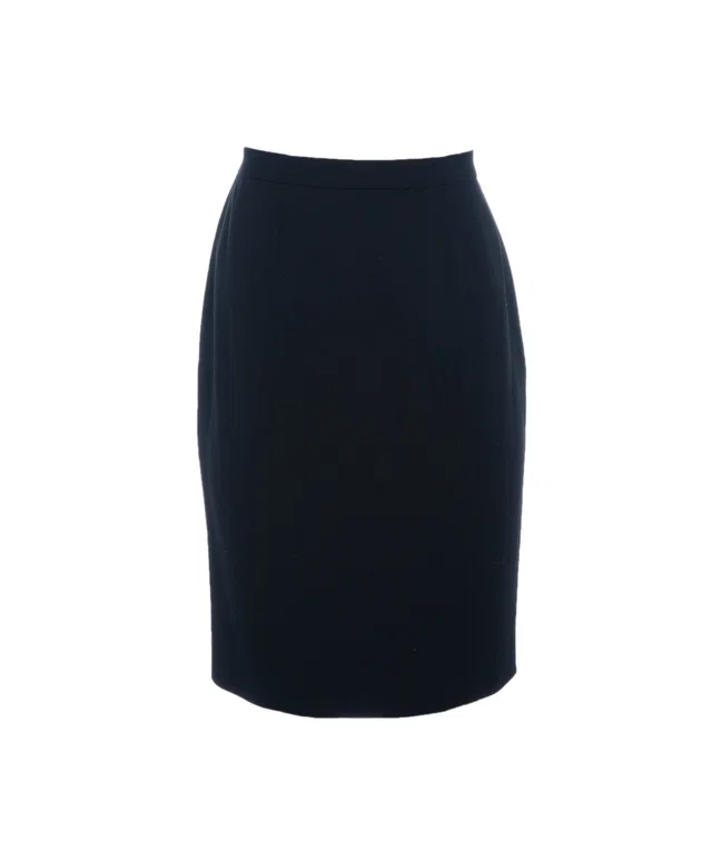 Chanel Vintage Black Mini Skirt in Black Wool from Luxury Promise