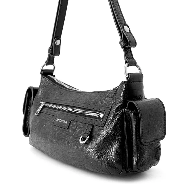 Balenciaga Super Busy Sling Bag Black802227 Arena Lambskin Size Small in Lambskin from GALLERY RARE, photo 2 of 3