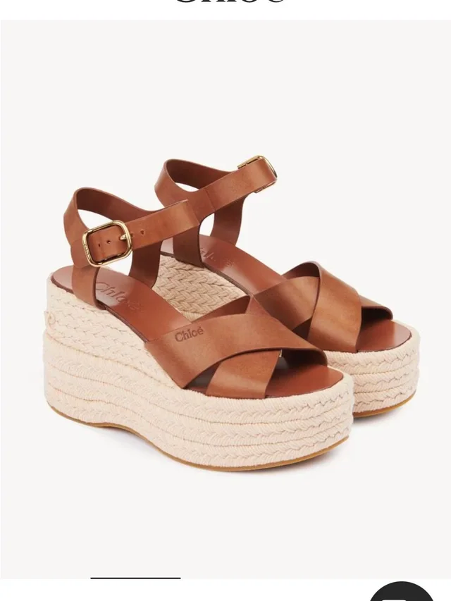 Chloé Chlo Isla Wedge Espadrille in brown|red Woven leather from Poshmark