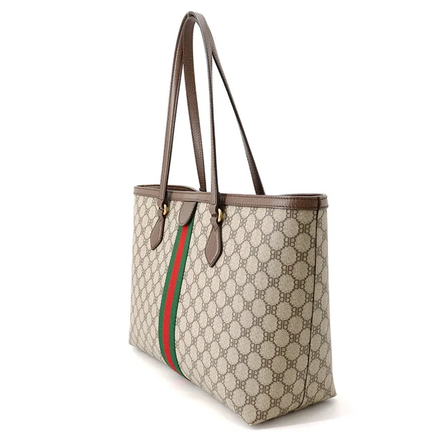 GUCCI x BALENCIAGA The Hacker Project Tote Bag Beige/Brown680125 PVC Leather Size Medium in Beige Leather from GALLERY RARE, photo 2 of 3
