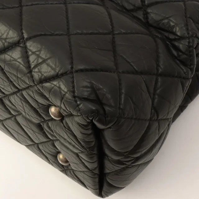 Chanel 2.55 Chain Shoulder Bag, Black, circa 2013 in Black Leather from VINTAGE QOO TOKYO, photo 9 of 11