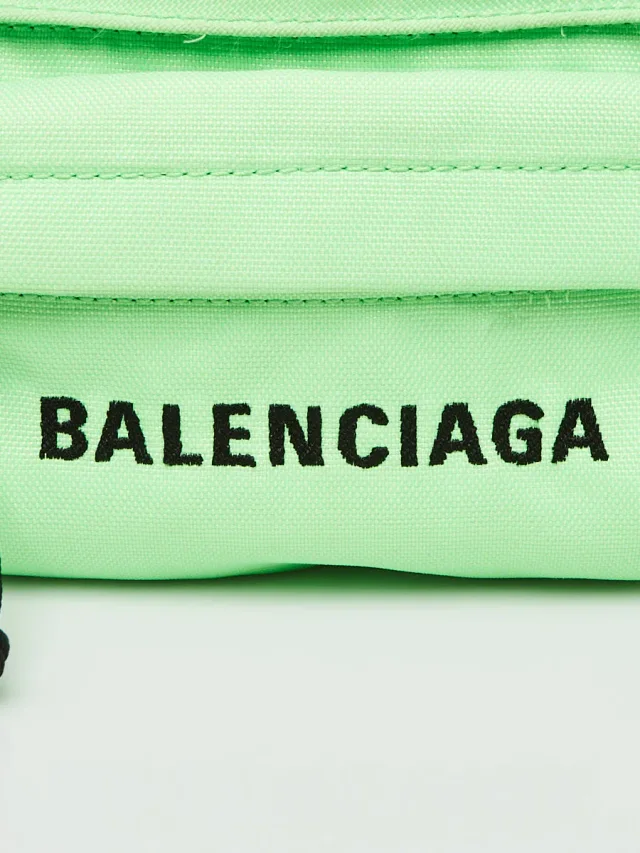 Balenciaga Verde Fluo Recycled Nylon Logo Embroidered Wheel Belt Bag in Nylon from Yoogis, photo 6 of 13
