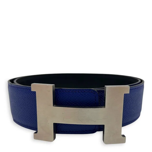 Hermès H 90cm Black and Blue Belt in Black Epsom leather from Luxury Promise