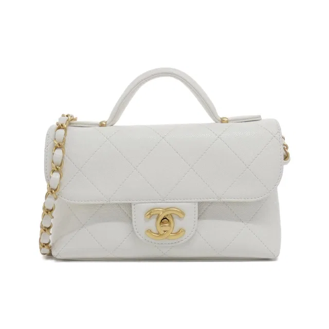 Chanel Bag Handbag White in White Caviar leather from The Reluxe