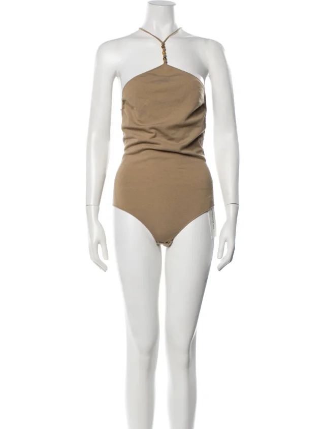 Bottega Veneta Cashmere Halterneck Bodysuit in Cashmere from The RealReal